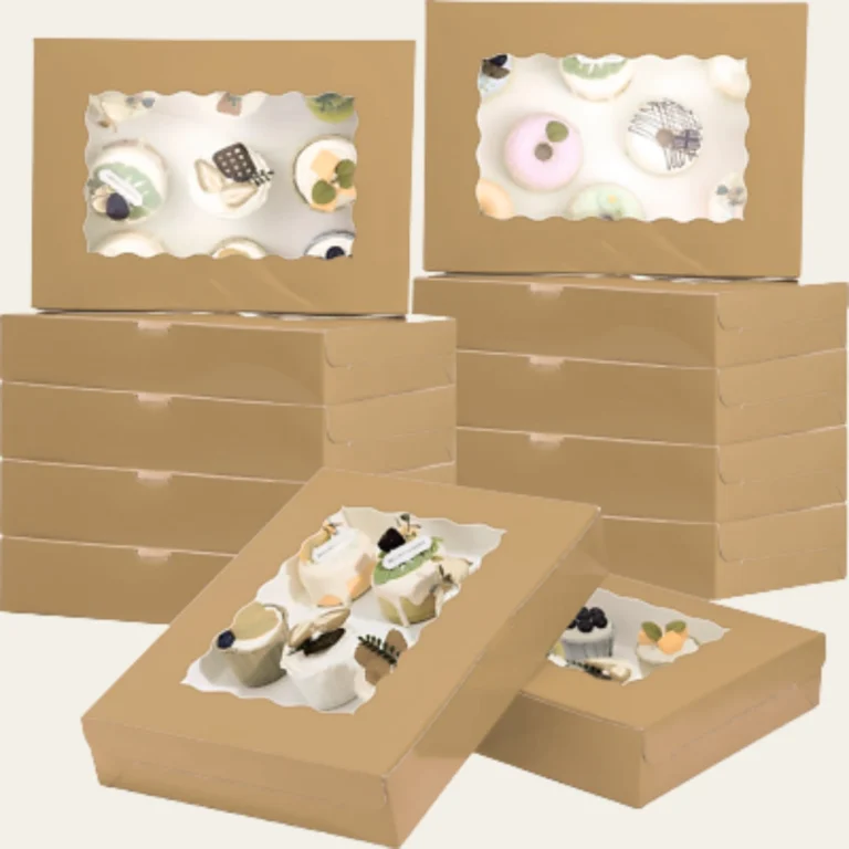 Tan Bakery Boxes - Custom Bakery Packaging Boxes