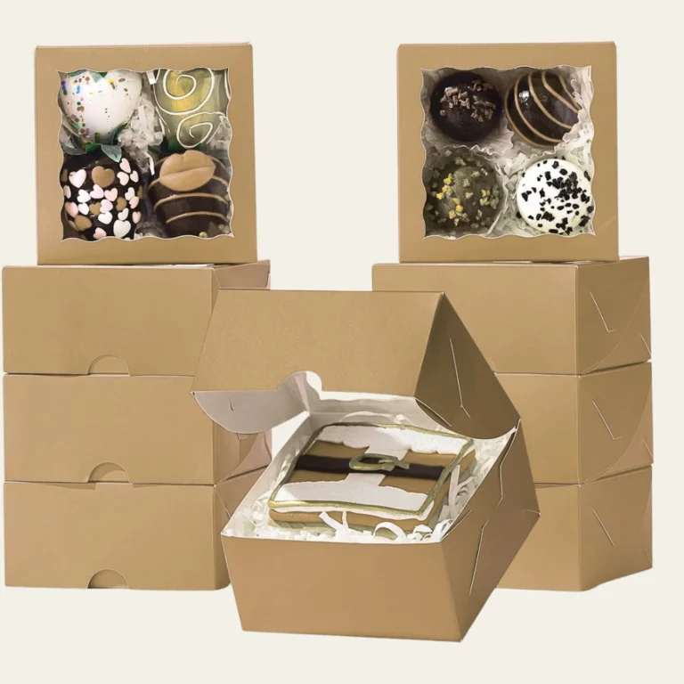 Tan Bakery Boxes - Custom Bakery Packaging Boxes