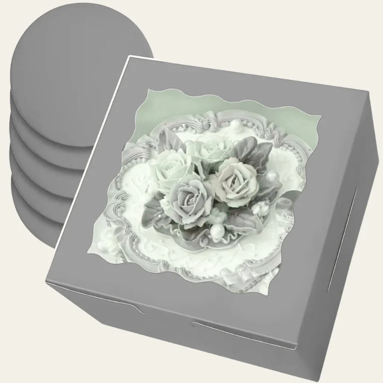 Silver Bakery Boxes - Custom Bakery Packaging Boxes