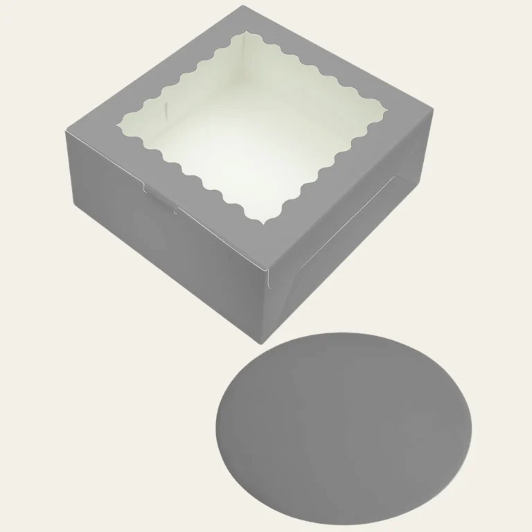 Silver Bakery Boxes - Custom Bakery Packaging Boxes