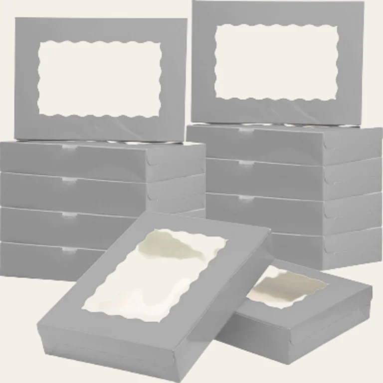 Silver Bakery Boxes - Custom Bakery Packaging Boxes