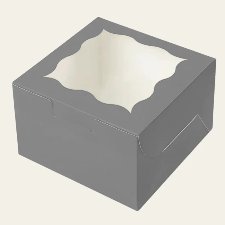 Gray Bakery Boxes - Custom Bakery Packaging Boxes