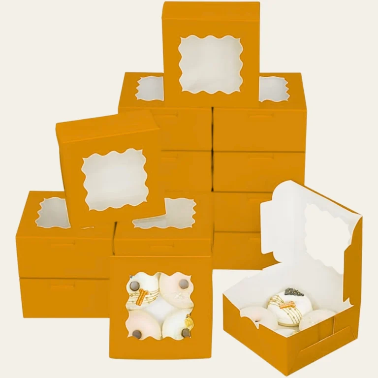 Orange Bakery Boxes - Custom Bakery Packaging Boxes