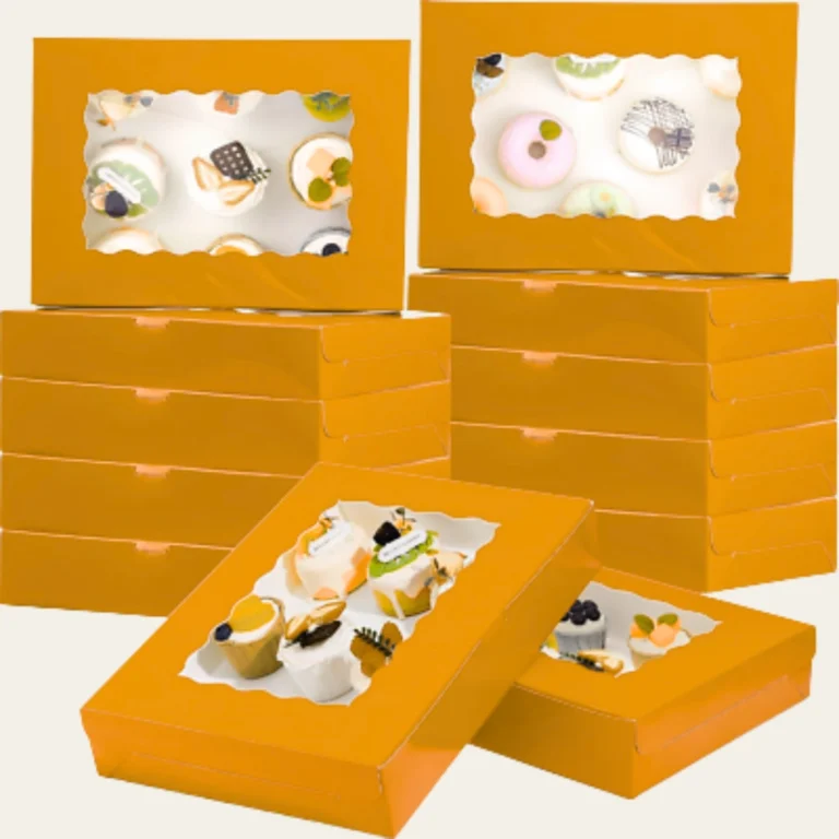 Orange Bakery Boxes - Custom Bakery Packaging Boxes