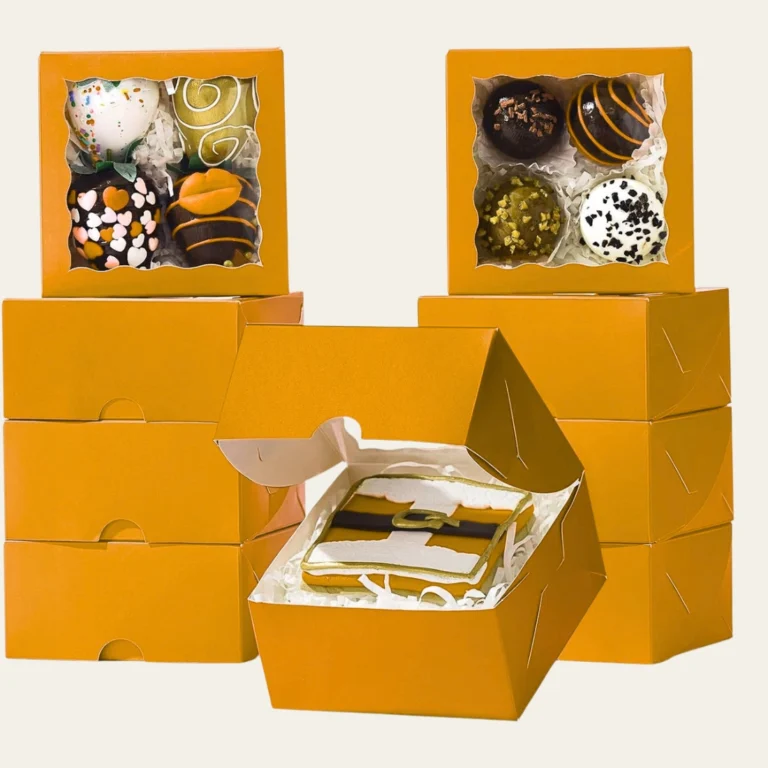 Orange Bakery Boxes - Custom Bakery Packaging Boxes