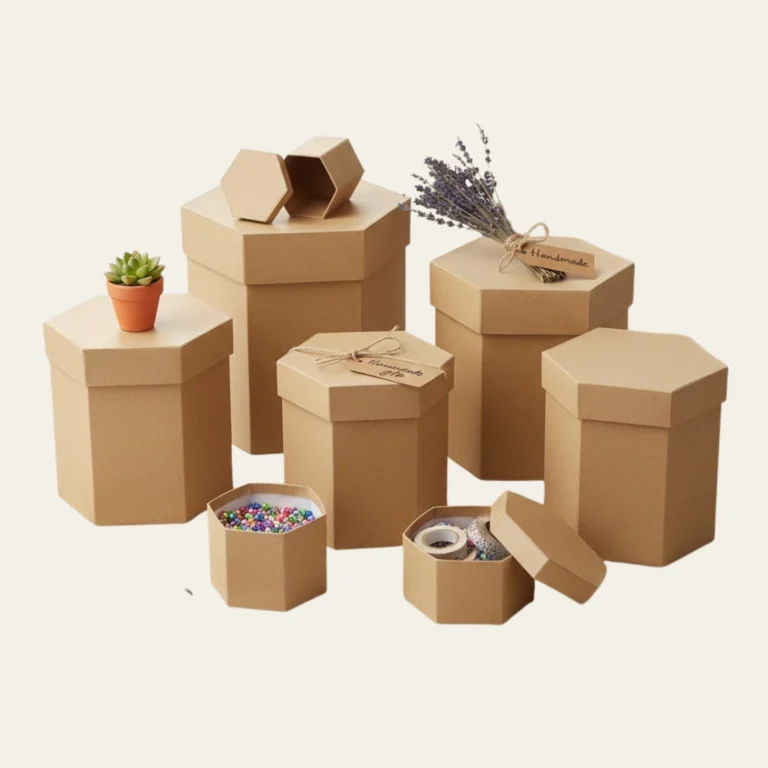 Hexagon Kraft Boxes - Custom Kraft Boxes