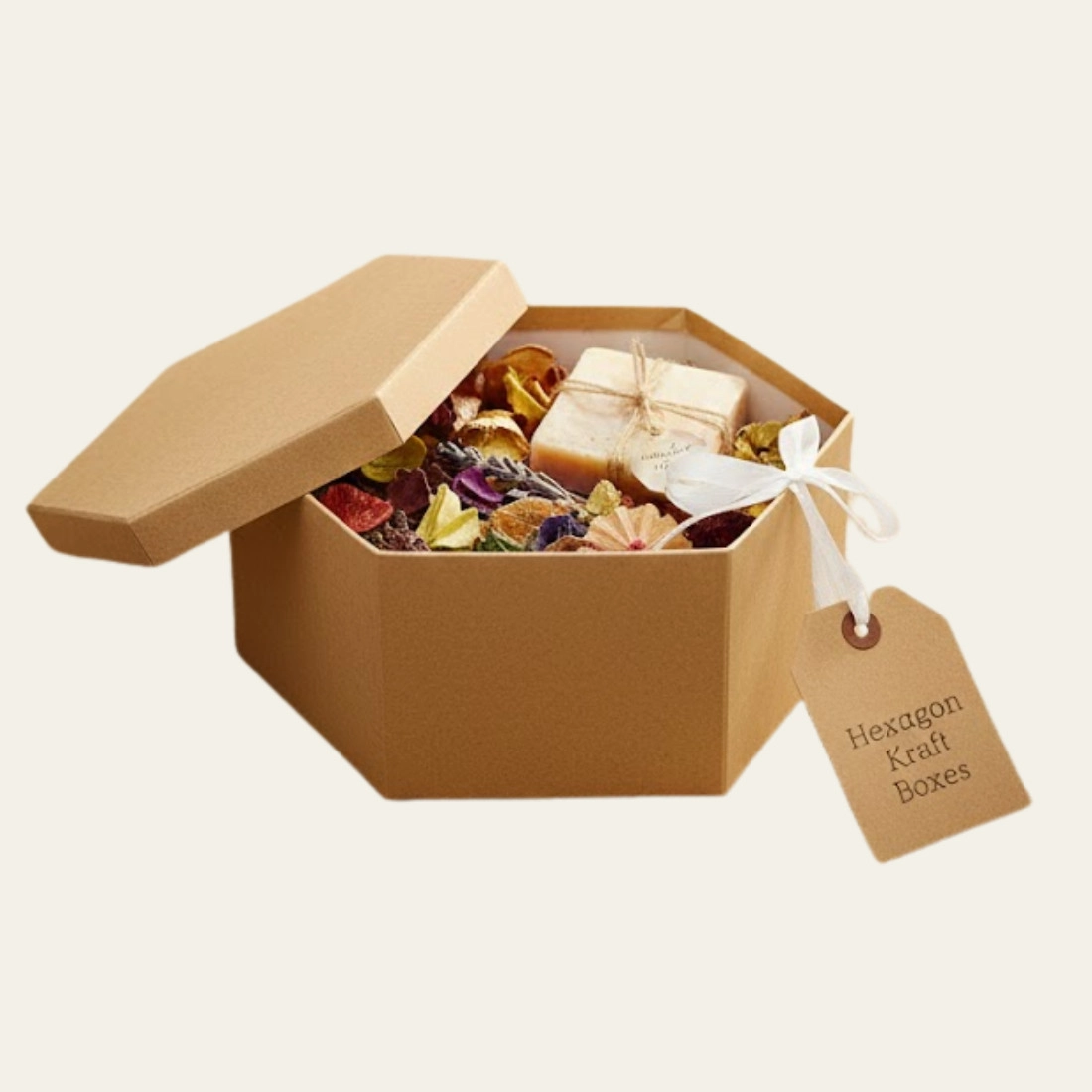 Hexagon Kraft Boxes - Custom Kraft Boxes