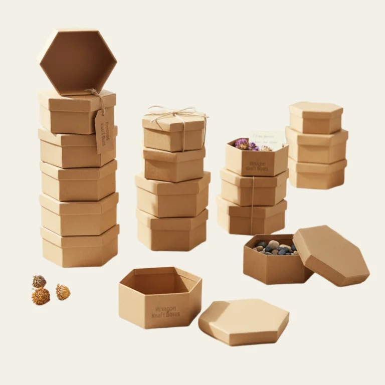 Hexagon Kraft Boxes - Custom Kraft Boxes