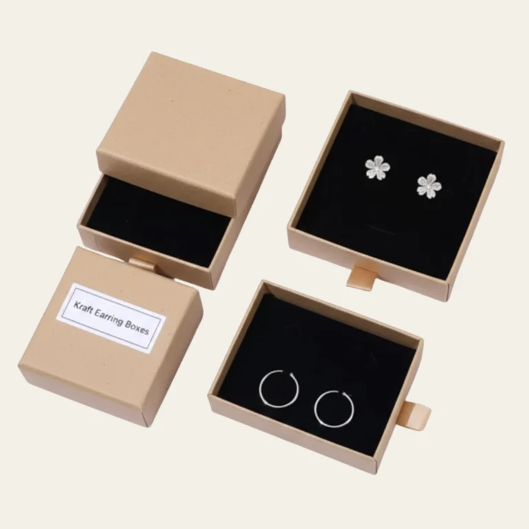 Kraft Earring Boxes - Custom Kraft Packaging Boxes