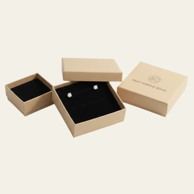 Kraft Earring Boxes - Custom Kraft Packaging Boxes