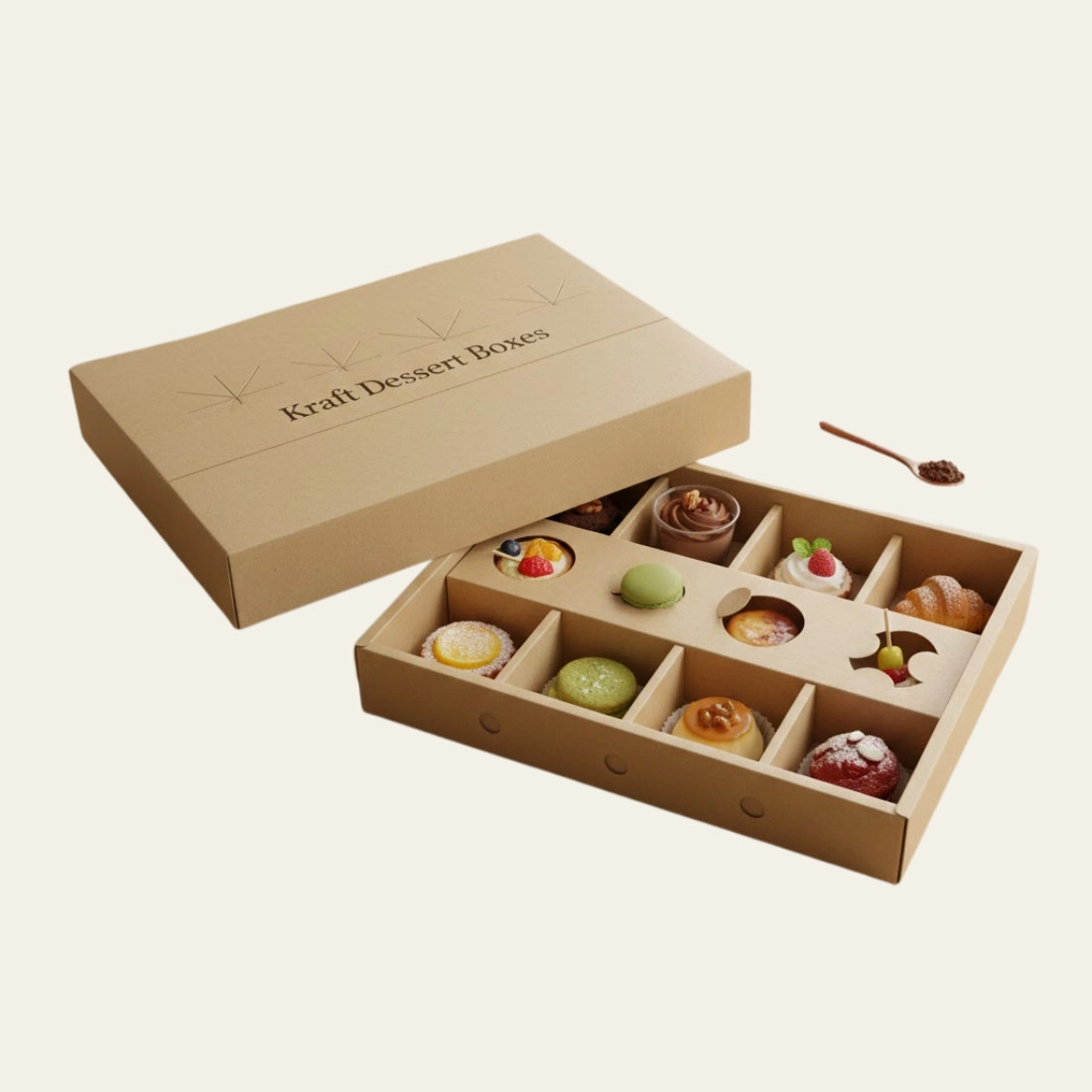 Kraft Dessert Boxes - Custom Kraft packaging