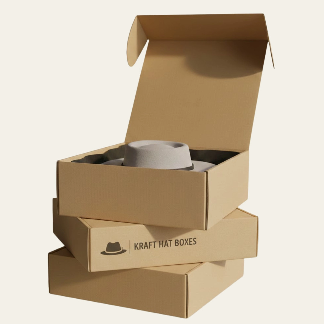 Kraft Hat Boxes - Custom Kraft Boxes