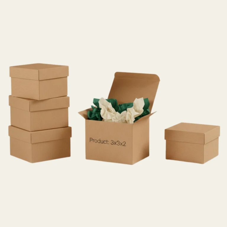 3x3x2 Kraft Boxes - Custom Kraft Packaging